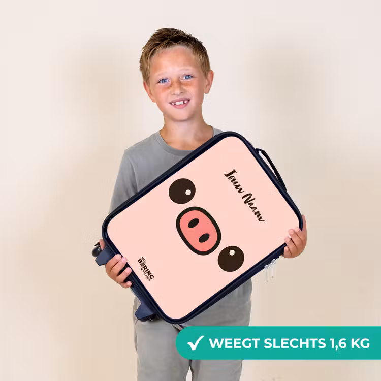 Kinderkoffers met naam - Kawai - Varken - Roze — 3