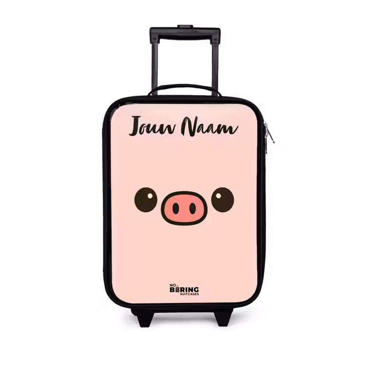 Kinderkoffers met naam - Kawai - Varken - Roze — 1