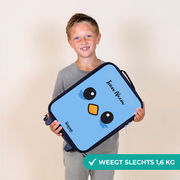 Kinderkoffers met naam - Kawai - Vogel - Blauw — 3