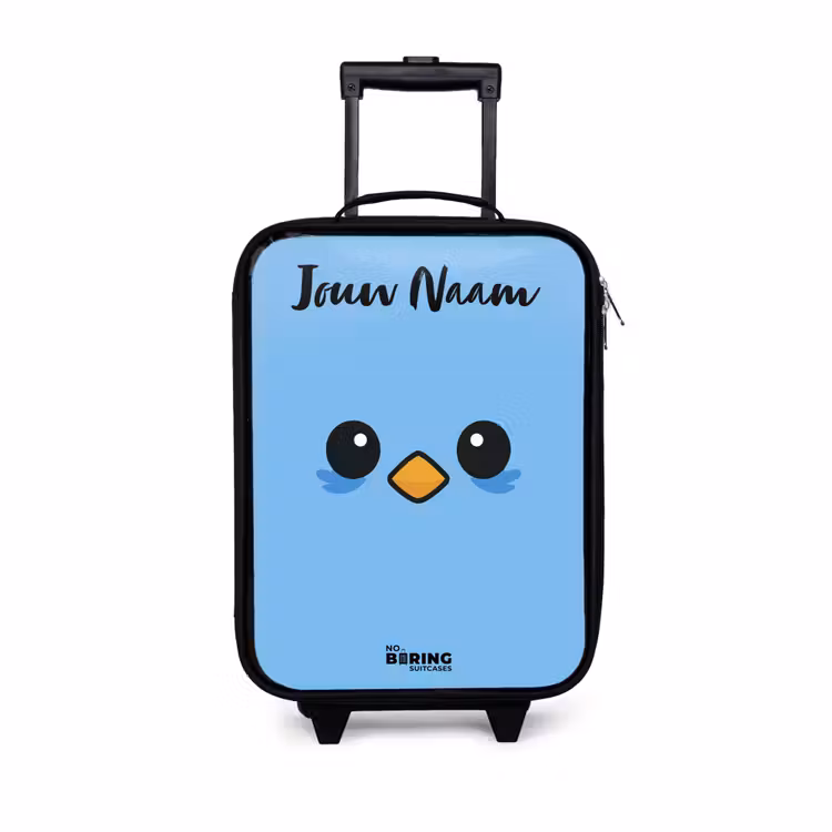 Kinderkoffers met naam - Kawai - Vogel - Blauw — 1