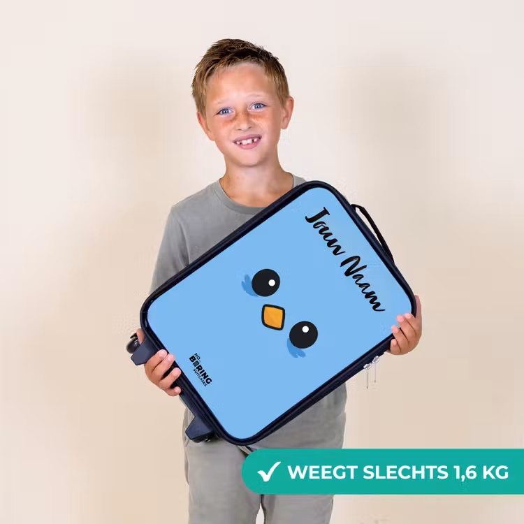 Kinderkoffers met naam - Kawai - Vogel - Blauw — 3
