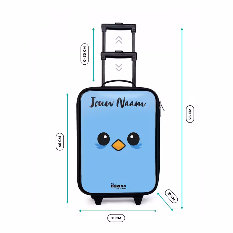 Kinderkoffers met naam - Kawai - Vogel - Blauw — 7