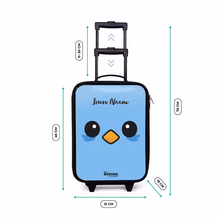 Kinderkoffers met naam - Kawai - Vogel - Blauw — 7