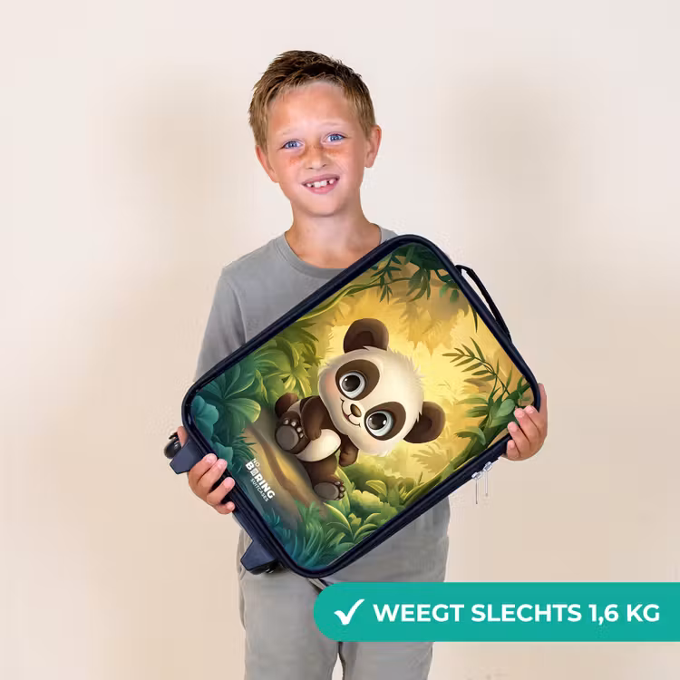 Kinderkoffers met naam - Panda - Bamboebos - Groen — 3