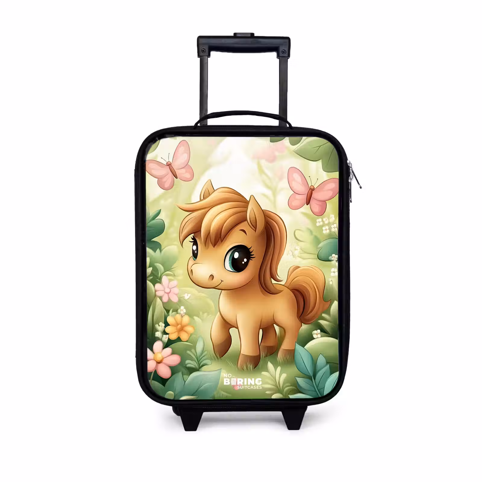 Kinderkoffers met naam - Paard - Bloemen - Vlinders — 1