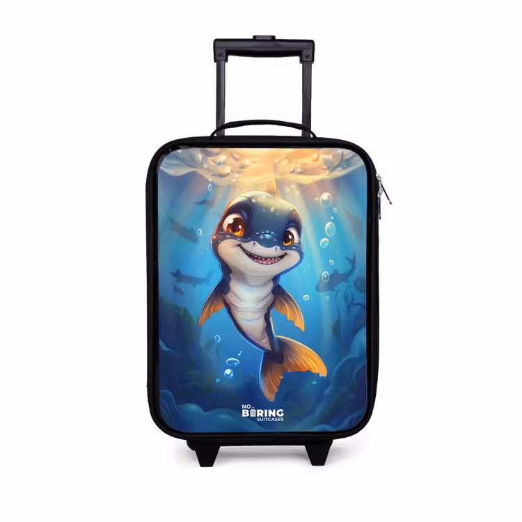 Kinderkoffer - Haai met gezicht in het water — 1