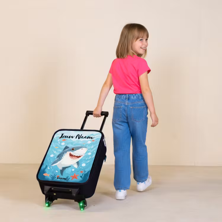 Kinderkoffers met naam - Haai - Water - Zee — 2