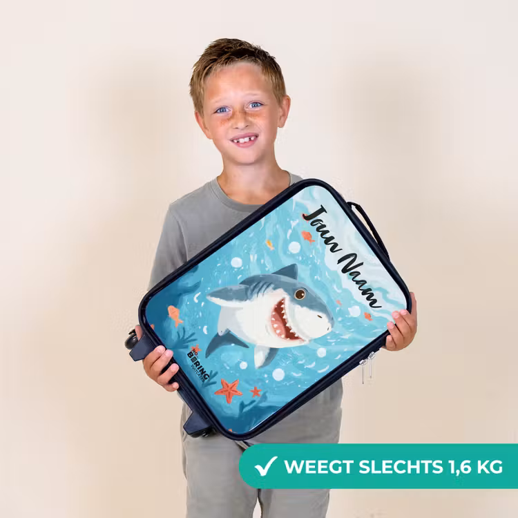 Kinderkoffers met naam - Haai - Water - Zee — 3
