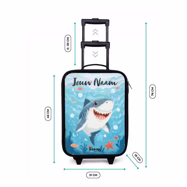 Kinderkoffers met naam - Haai - Water - Zee — 7