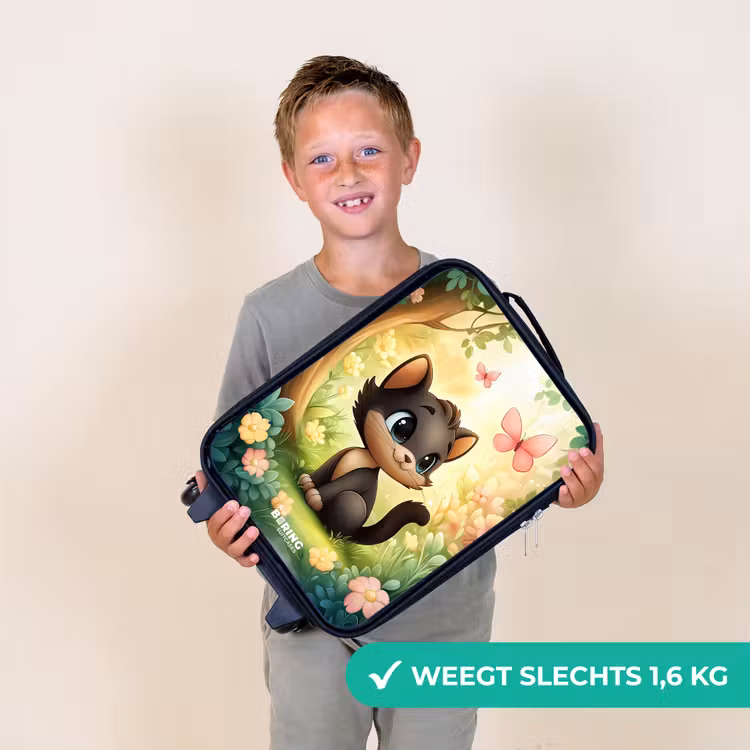 Kinderkoffers met naam - Kat - Vlinder - Bloemen — 3