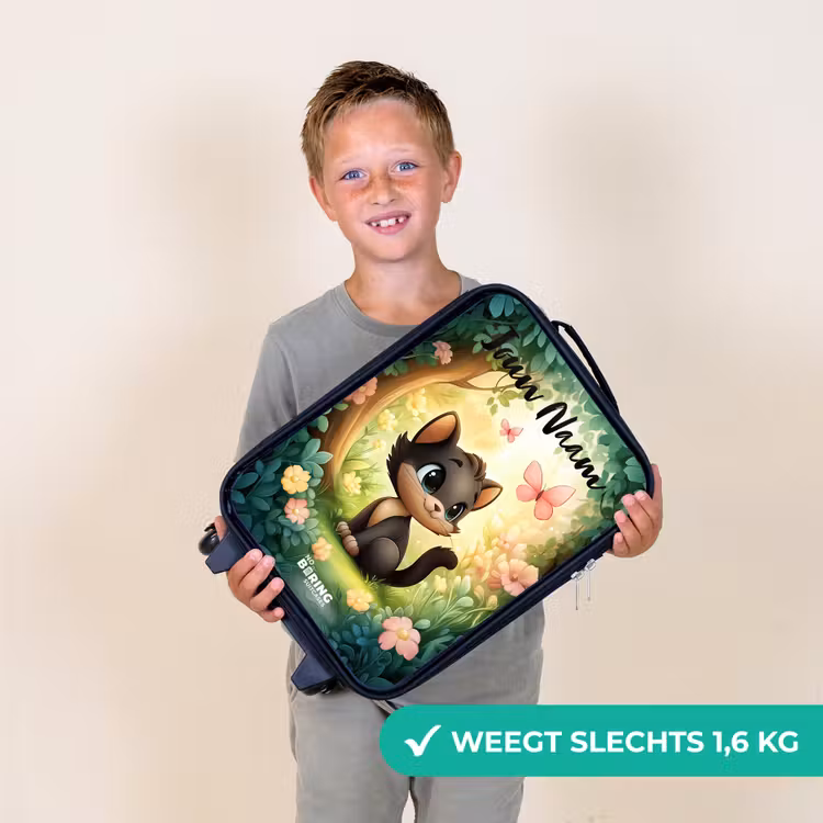 Kinderkoffers met naam - Kat - Vlinder - Bloemen — 3