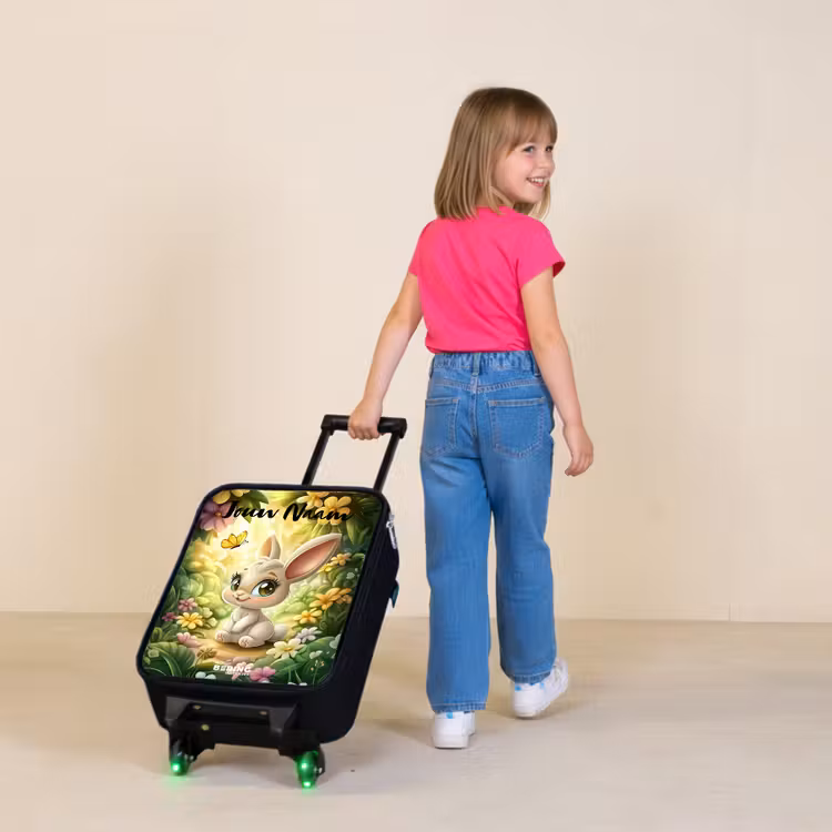 Kinderkoffers met naam - Konijn - Zonlicht - Sprookjesachtig - Vlinder — 2