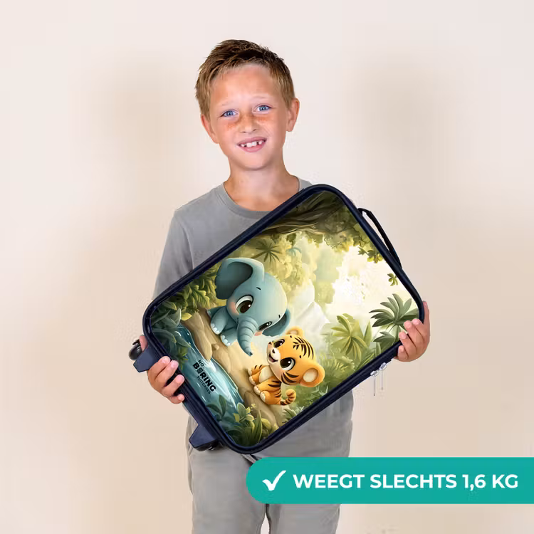 Kinderkoffers met naam - Olifant - Tijger - Bos - Jungle — 3