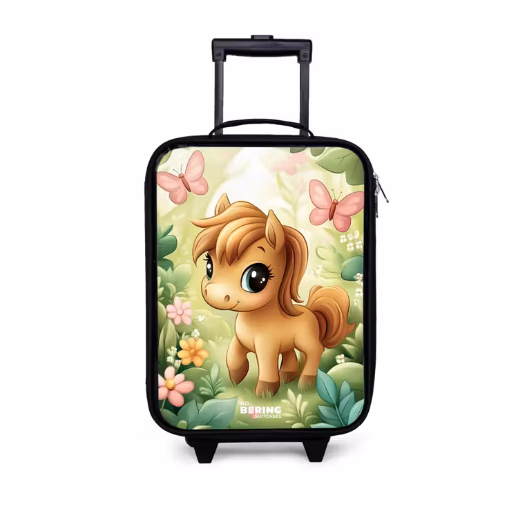 Kinderkoffers met naam - Paard - Bloemen - Vlinders — 1