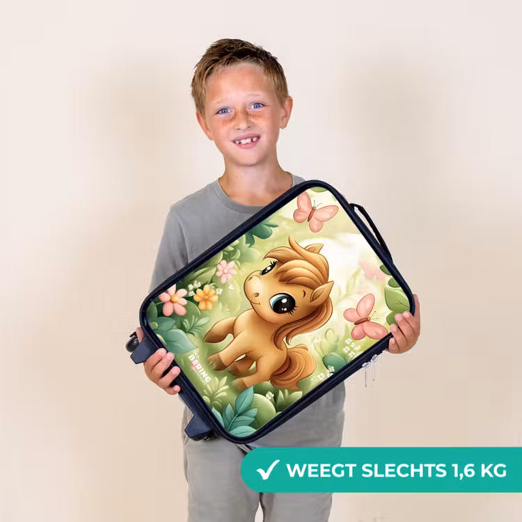 Kinderkoffers met naam - Paard - Bloemen - Vlinders — 3