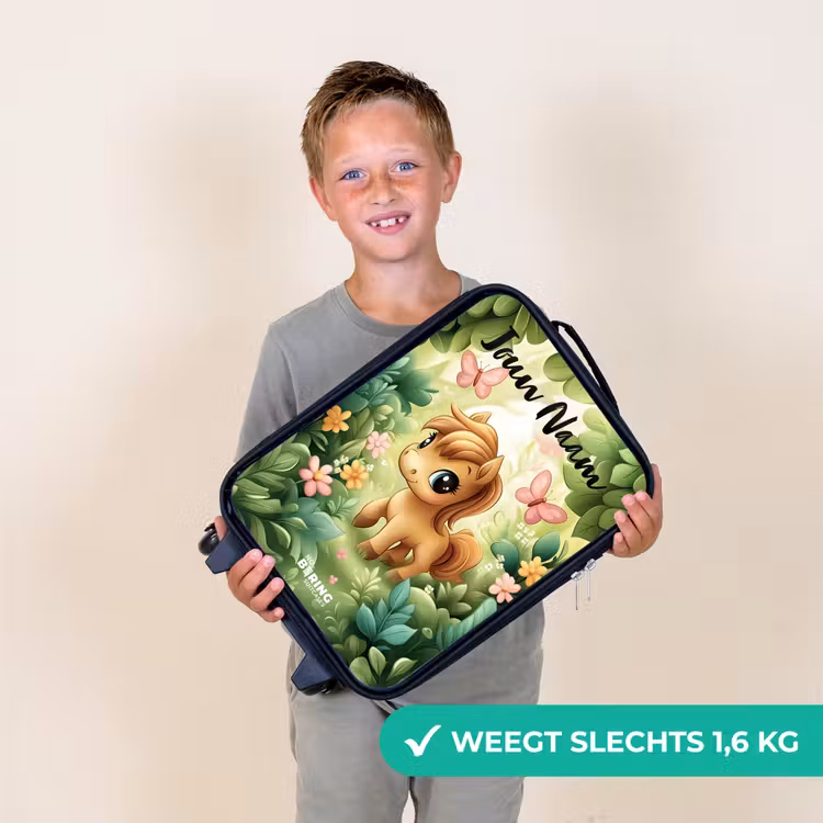 Kinderkoffers met naam - Paard - Bloemen - Vlinders — 3