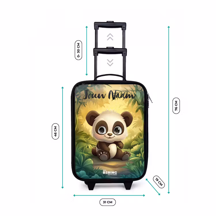 Kinderkoffers met naam - Panda - Bamboebos - Groen — 7