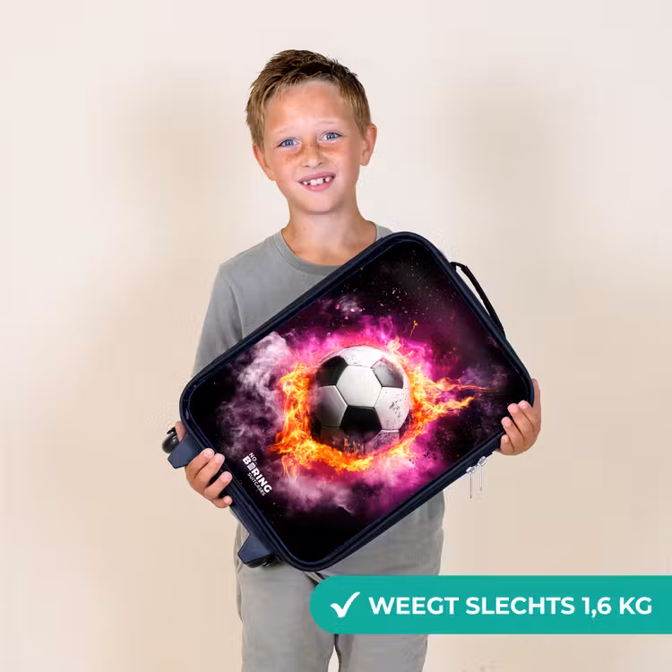 Kinderkoffer - Voetbal in roze vuur explosie — 3