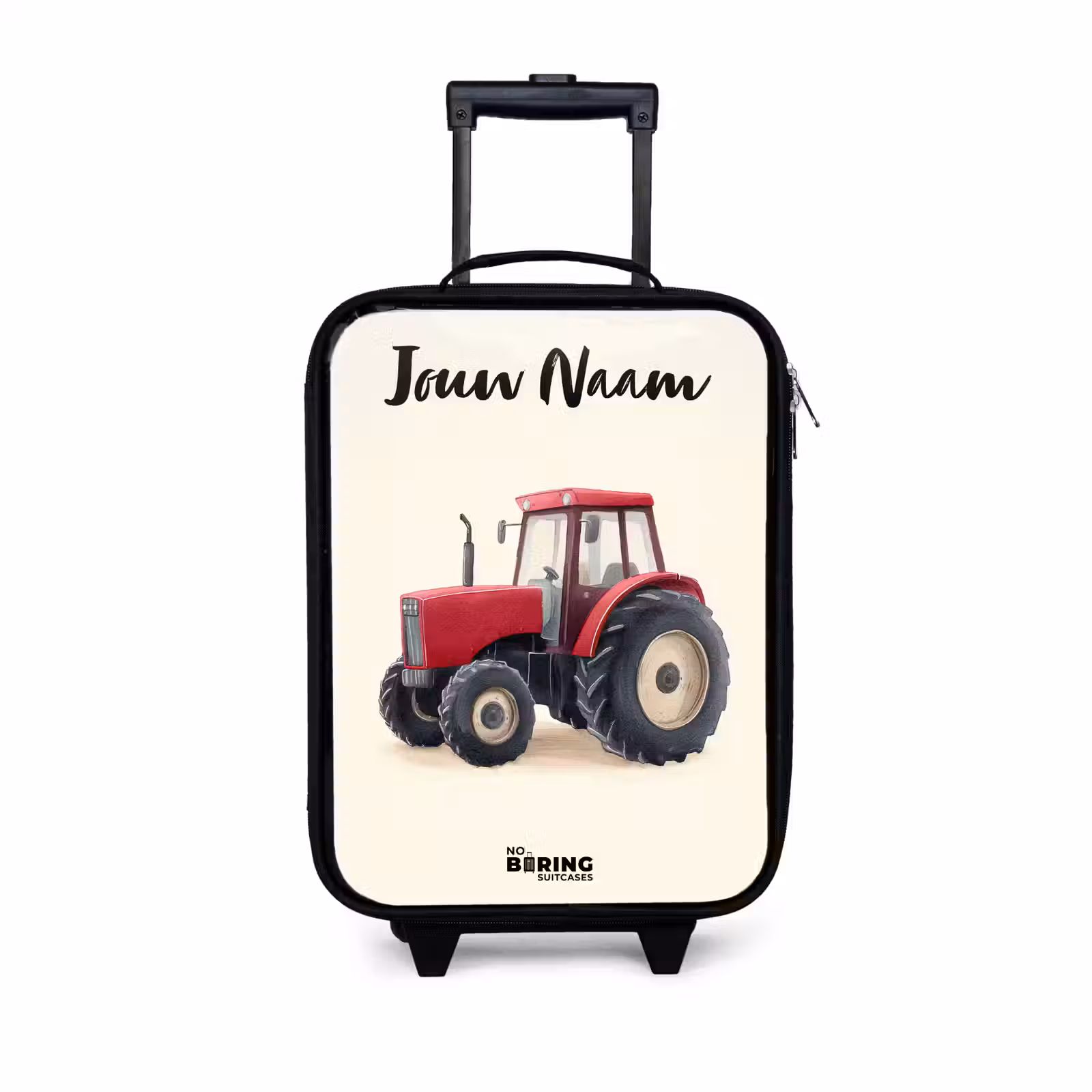 Kinderkoffers met naam - Tractor - Getekend - Rood — 1