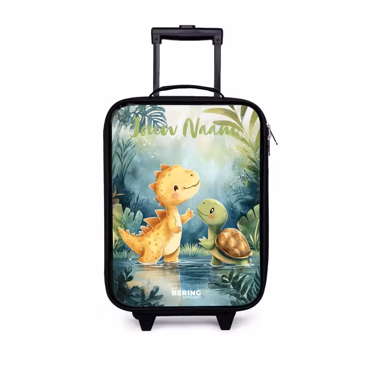 Kinderkoffers met naam - Dino - Schildpad - Jungle — 1