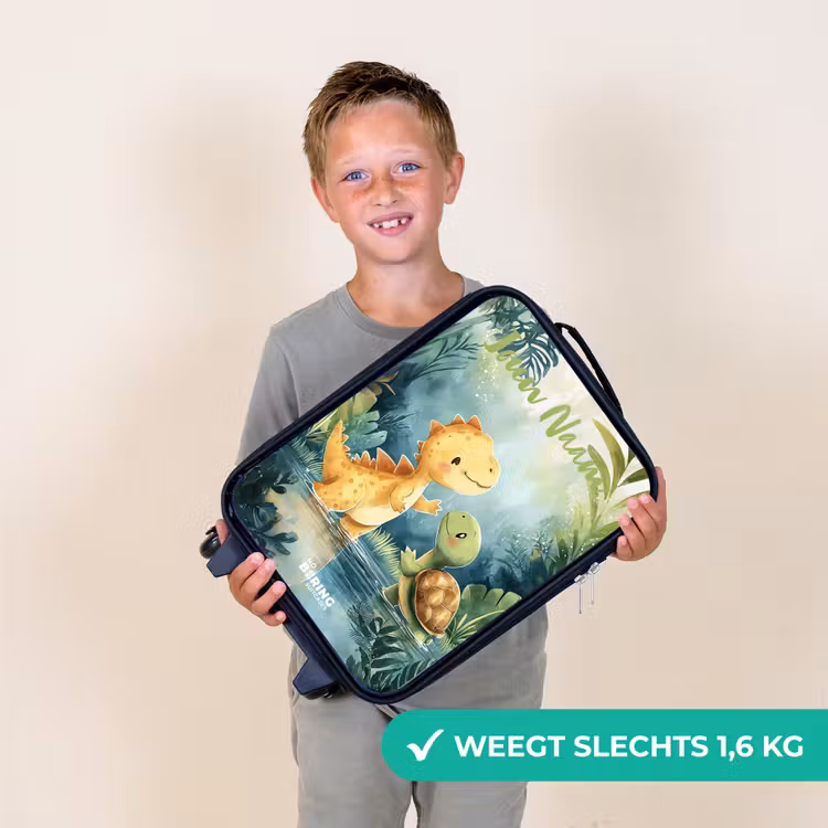 Kinderkoffers met naam - Dino - Schildpad - Jungle — 3