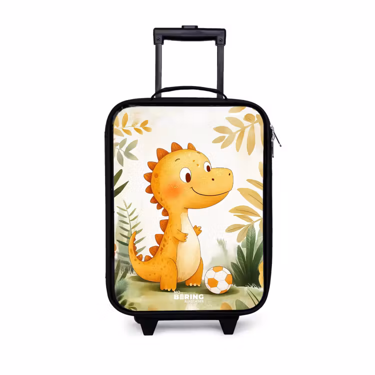 Kinderkoffers met naam - Dino - Voetbal - Oranje — 1