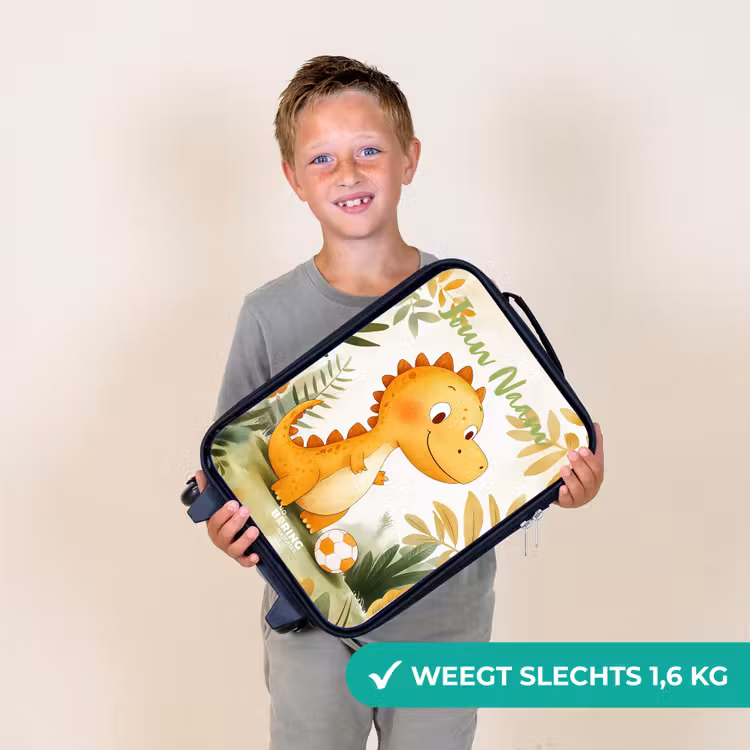 Kinderkoffers met naam - Dino - Voetbal - Oranje — 3