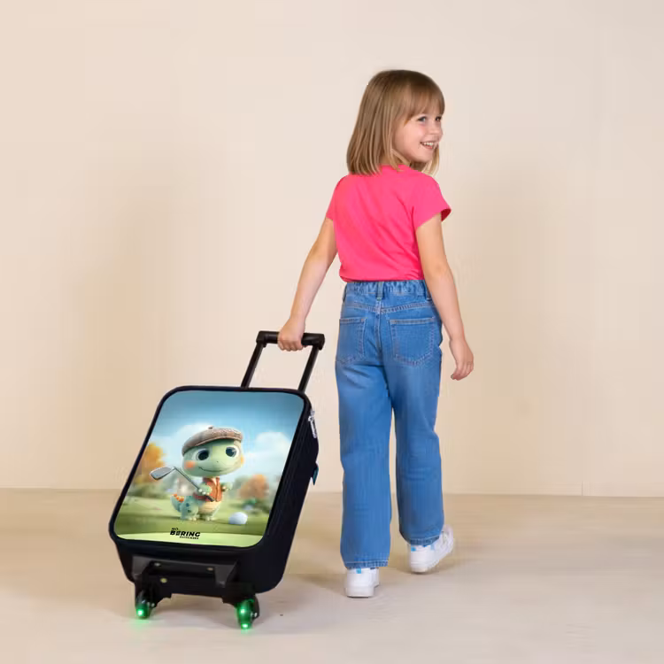 Kinderkoffers met naam - Golf - Dino - Groen — 2