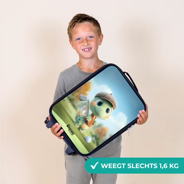Kinderkoffers met naam - Golf - Dino - Groen — 3
