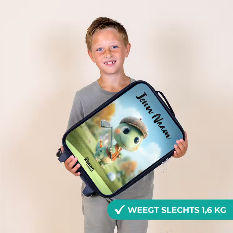 Kinderkoffers met naam - Golf - Dino - Groen — 3
