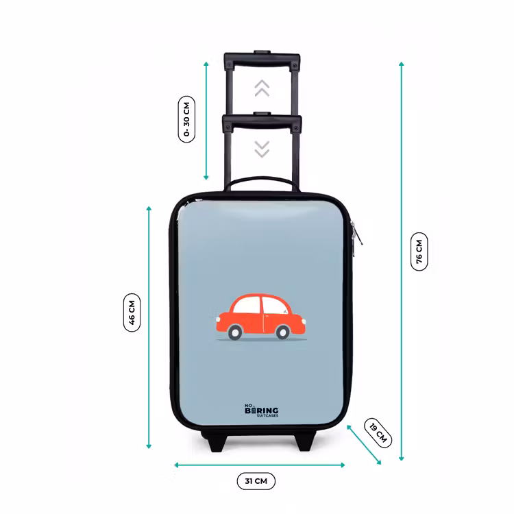 Kinderkoffer - Rode auto blauwe achtergrond — 6