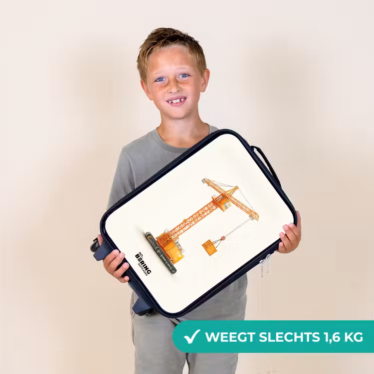 Kinderkoffers met naam - Torenkraan - Getekend - Oranje — 3