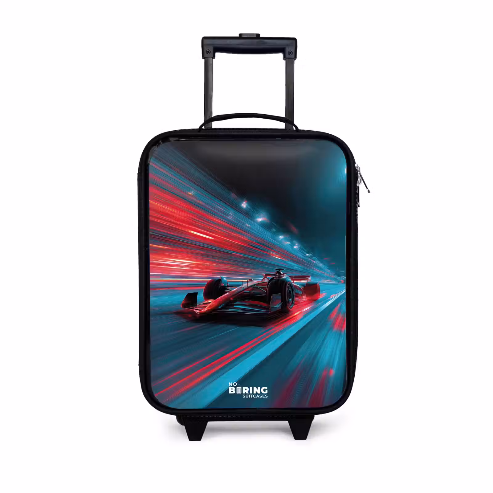 Kinderkoffers met naam - Raceauto - Baan - Neon - Verlichting — 1