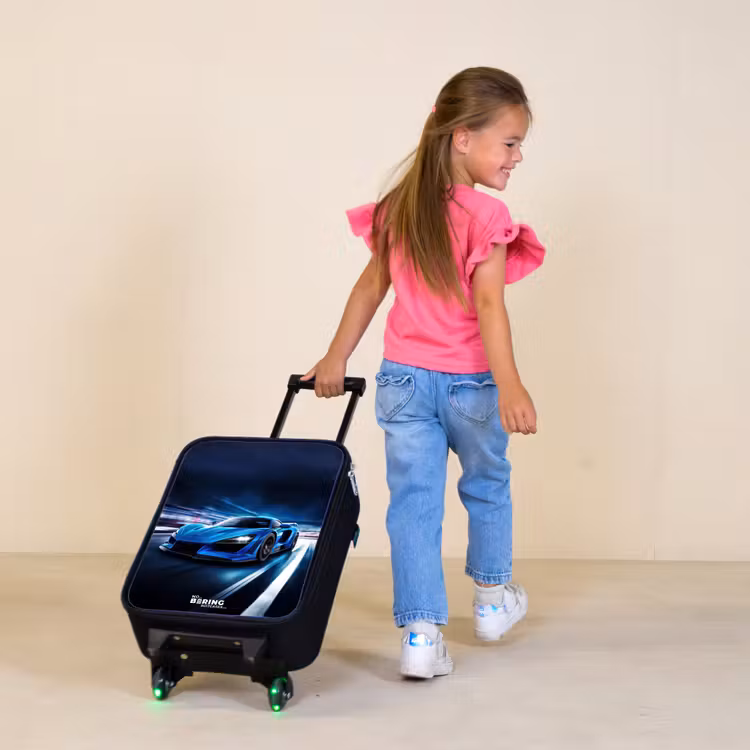 Kinderkoffer - Blauwe sportauto — 2