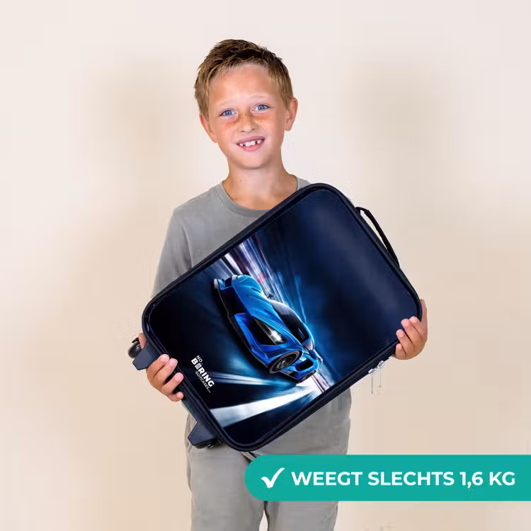 Kinderkoffer - Blauwe sportauto — 3