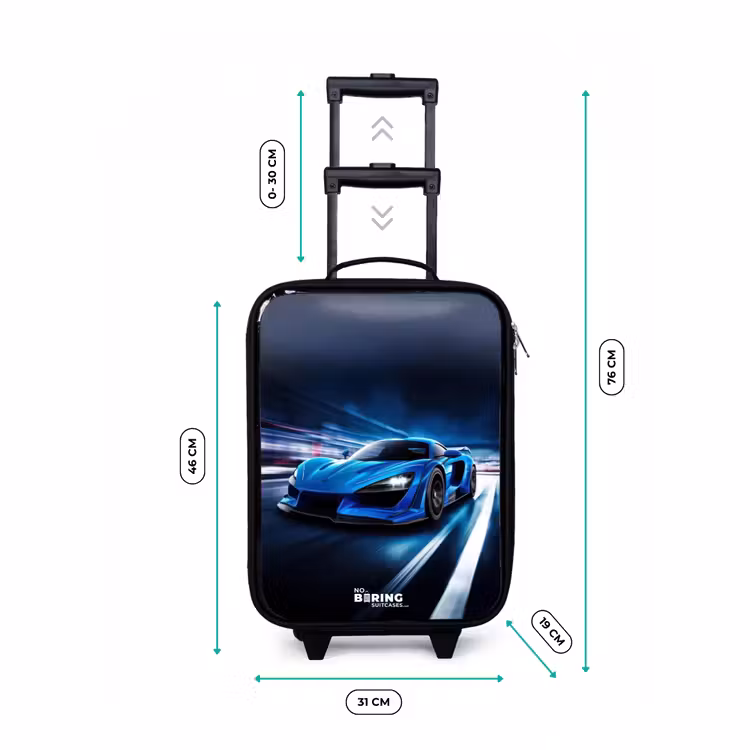 Kinderkoffer - Blauwe sportauto — 7
