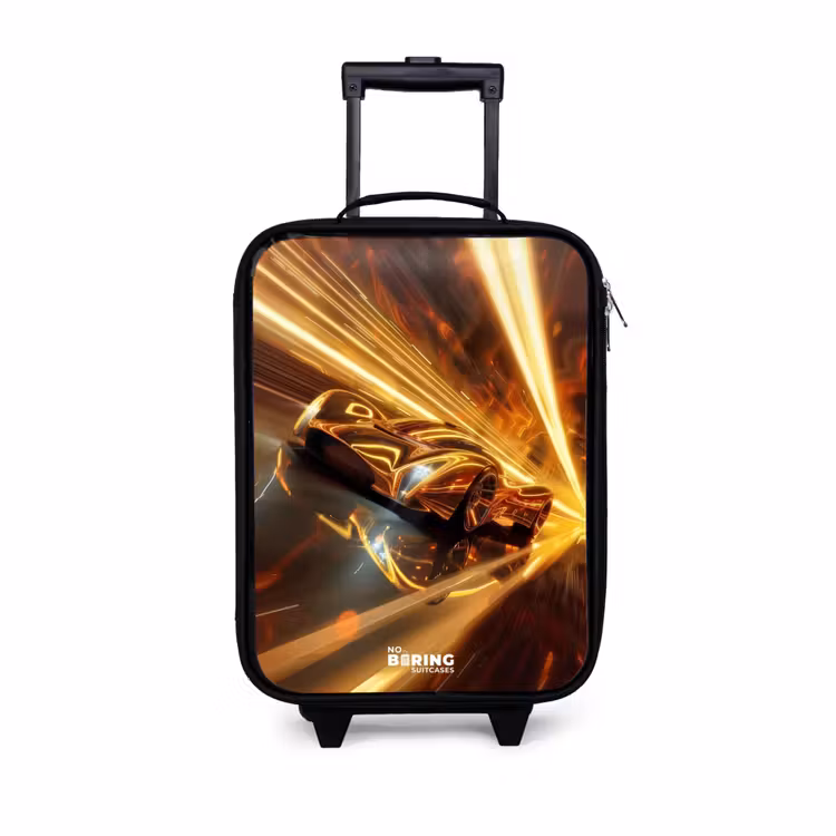Kinderkoffer - Gouden raceauto in een tunnel — 1