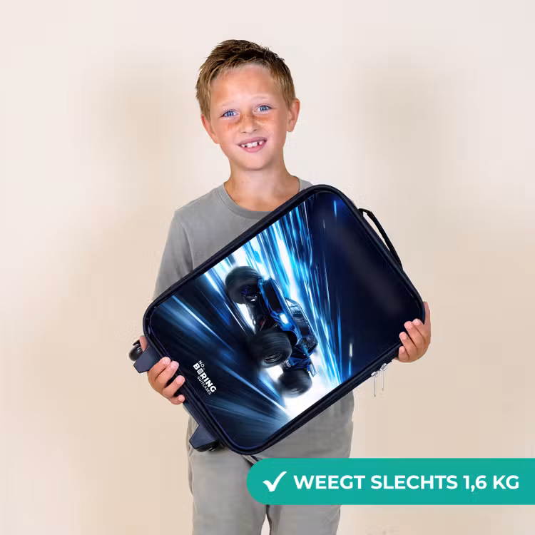 Kinderkoffers met naam - Monstertruck raast door lichtsnelheid — 3