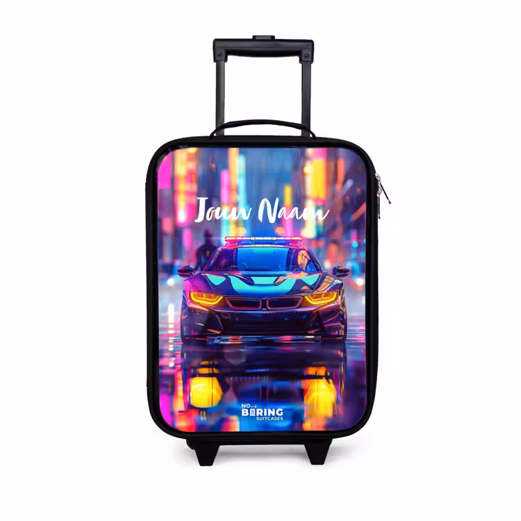 Kinderkoffers met naam - Neon nightcar — 1