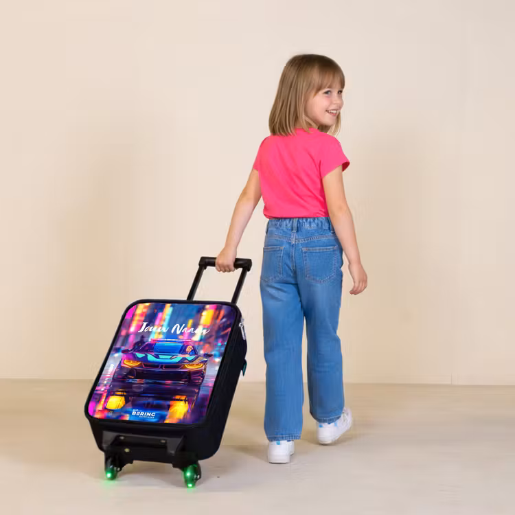 Kinderkoffers met naam - Neon nightcar — 2