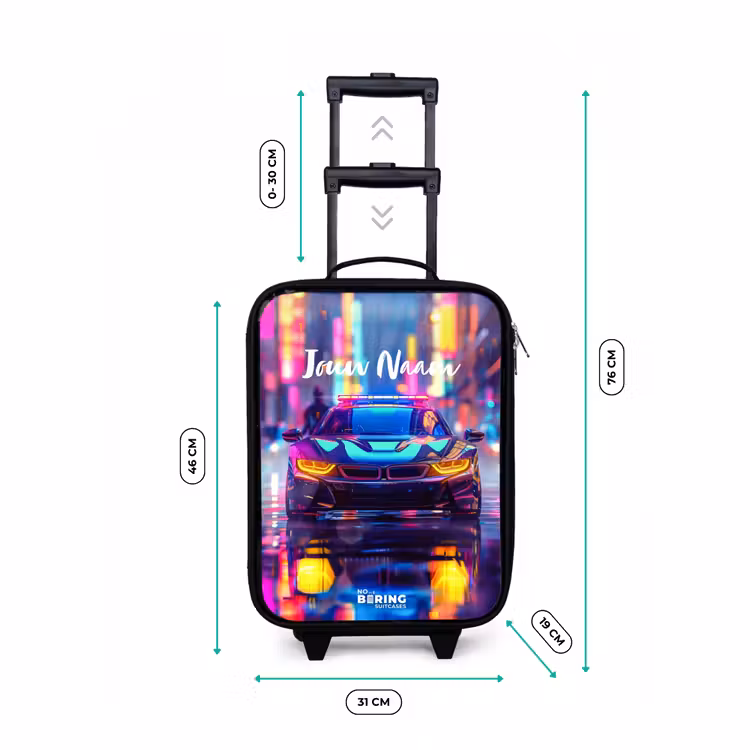 Kinderkoffers met naam - Neon nightcar — 7