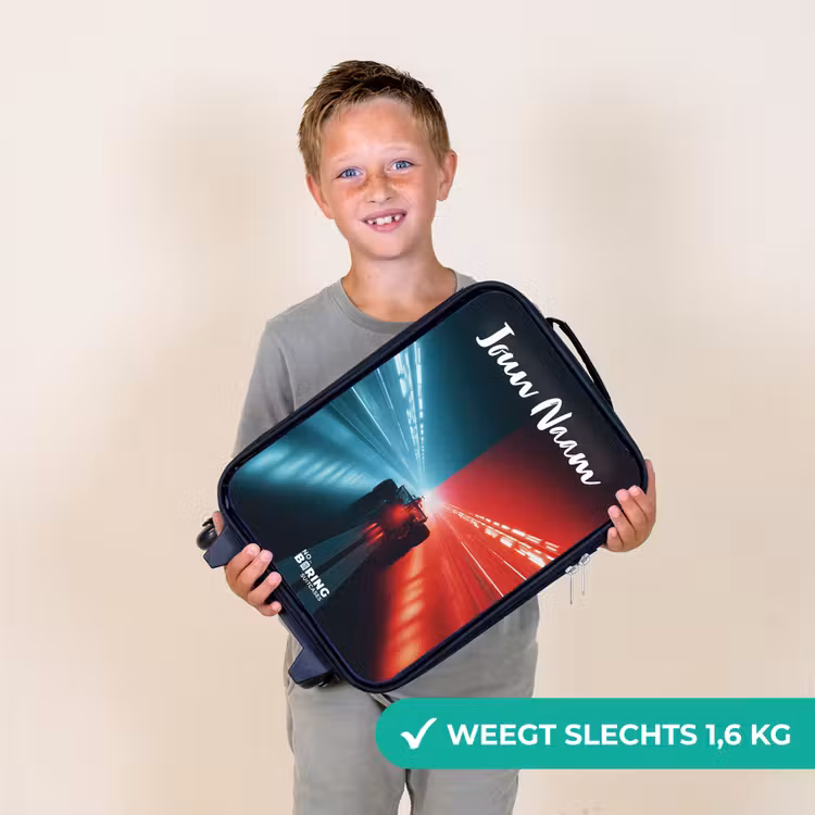 Kinderkoffers met naam - Raceauto - Verlichting - Neon - Rood — 3