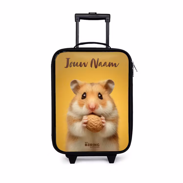 Kinderkoffers met naam - Hamster - Walnoot - Dier — 1
