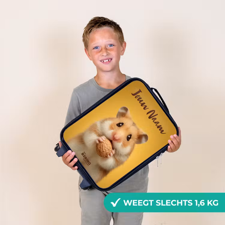 Kinderkoffers met naam - Hamster - Walnoot - Dier — 3