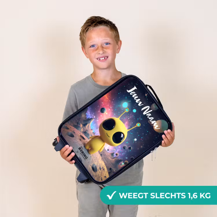 Kinderkoffers met naam - Vrolijk buitenaards wezentje — 3