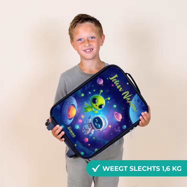 Kinderkoffers met naam - Vrolijke Ontmoeting in de Ruimte — 3