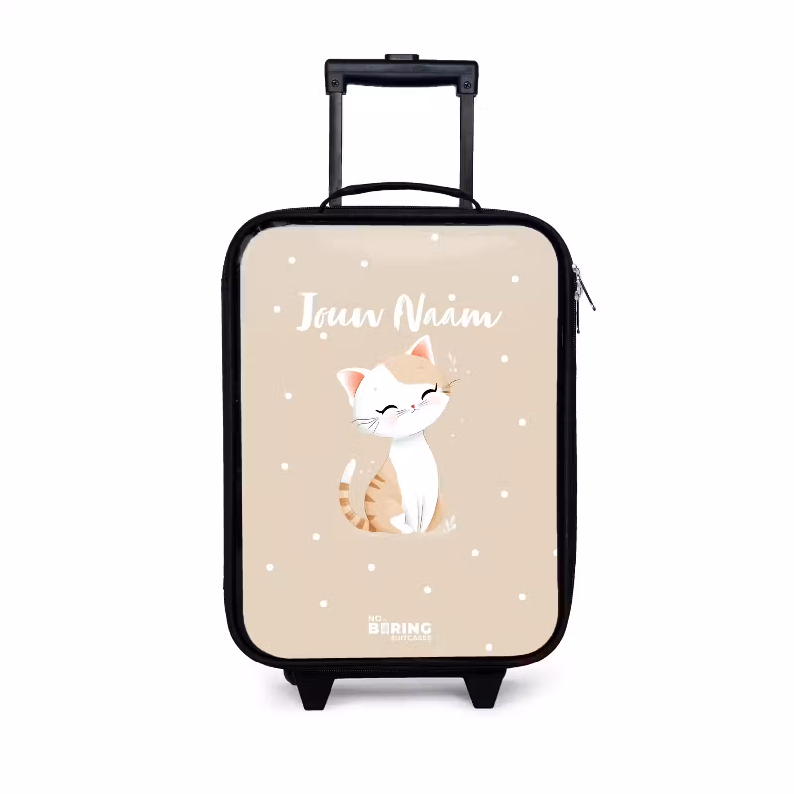 Kinderkoffer - Kat omringd door beige stippen — 1