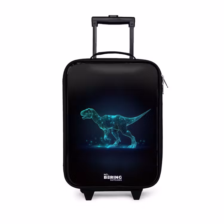 Kinderkoffer - Digitale T-Rex in blauw lichtveld — 1