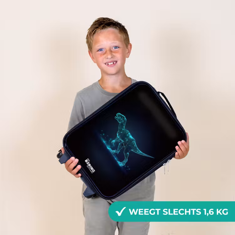 Kinderkoffer - Digitale T-Rex in blauw lichtveld — 3