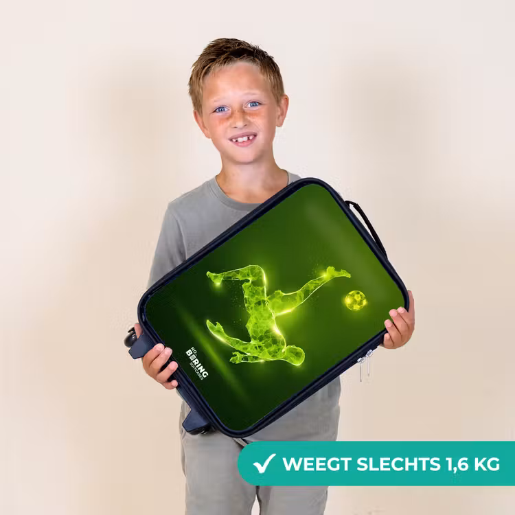 Kinderkoffer - Groene neon omhaal in actie — 3